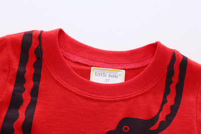 Camiseta Infantil Estampado Dinosaurio - Manga Corta Verano - Image 5