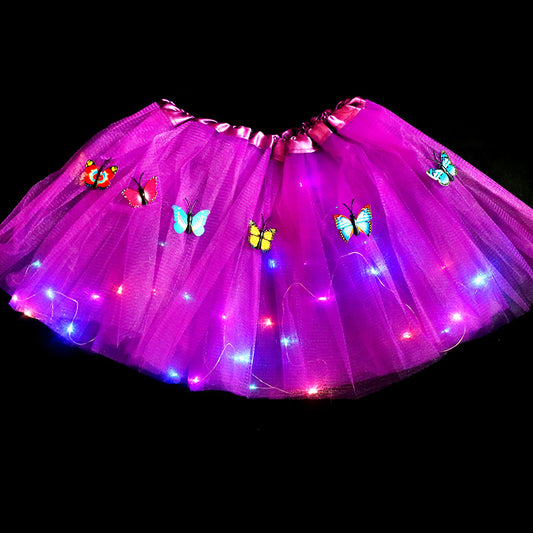 Falda Tutú Mariposa Iluminada