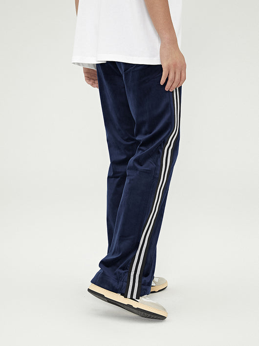 Pantalones de Terciopelo con Rayas Laterales y Cinta Dorada - Image 12