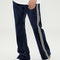 Pantalones de Terciopelo con Rayas Laterales y Cinta Dorada