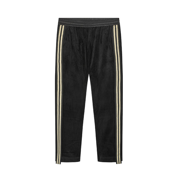 Pantalones de Terciopelo con Rayas Laterales y Cinta Dorada