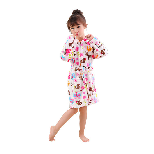 Bata de Noche Infantil con Capucha y Dibujos Animados - Image 11