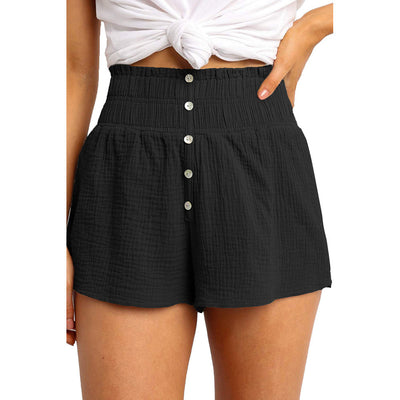 Pantalón Recto Tiro Alto con Botones en Color Sólido - Image 11