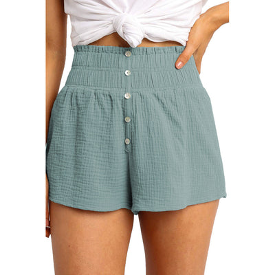 Pantalón Recto Tiro Alto con Botones en Color Sólido - Image 9