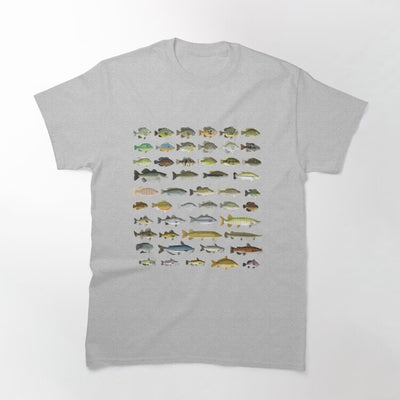 Playera Escuela de Peces de Agua Dulce para Hombre