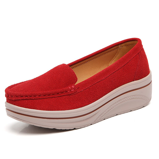 Zapatos de Cuña Abuela con Suela Reforzada y Tacón Elevado