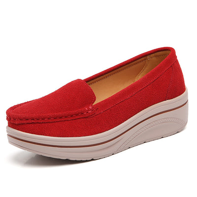 Zapatos de Cuña Abuela con Suela Reforzada y Tacón Elevado