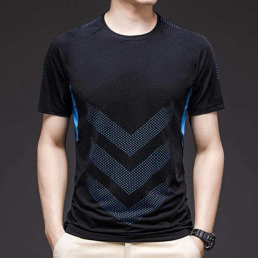 Playera de Entrenamiento Ice Silk Manga Corta para Hombre - Secado Rápido y Elástica - Image 10