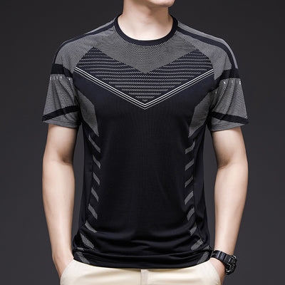 Playera de Entrenamiento Ice Silk Manga Corta para Hombre - Secado Rápido y Elástica - Image 5