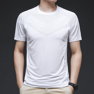Playera de Entrenamiento Ice Silk Manga Corta para Hombre - Secado Rápido y Elástica - Image 7