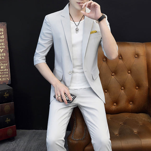Blazer Casual de Tres Cuartos para Hombre - Corte Slim Ligero