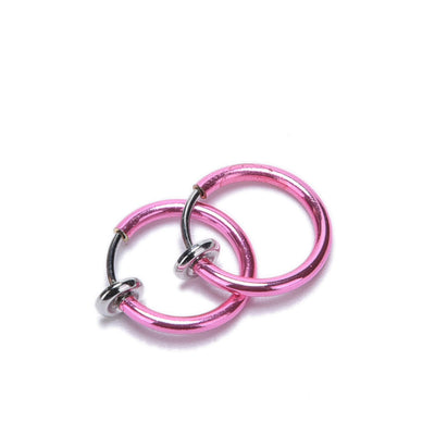 Aretes y Aros de Nariz sin Perforación - Joyería Falsa Versátil para Estudiantes - Image 5