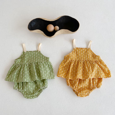 Conjunto de Dos Piezas para Niña con Blusa Jacquard y Pantalón de Tirantes - Image 10