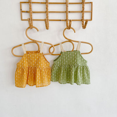 Conjunto de Dos Piezas para Niña con Blusa Jacquard y Pantalón de Tirantes - Image 6