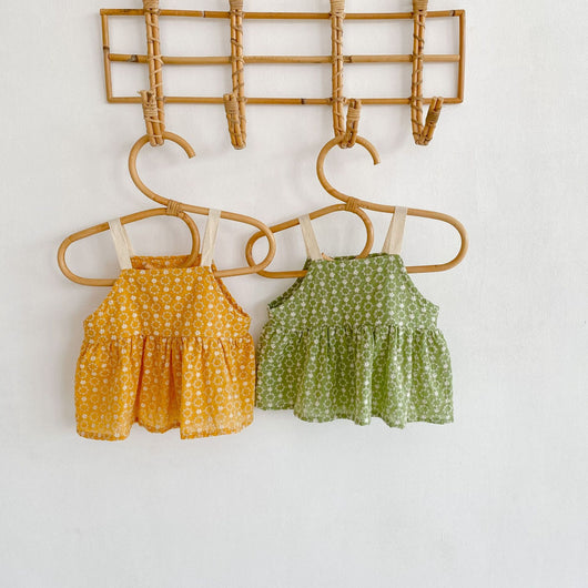 Conjunto de Dos Piezas para Niña con Blusa Jacquard y Pantalón de Tirantes - Image 5