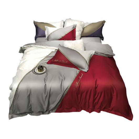 Juego de Cama 100% Algodón Pima con Bordado y Contraste de Colores - Image 7
