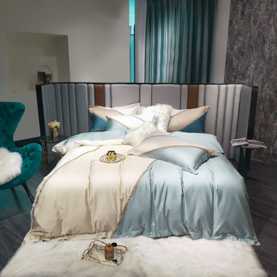 Juego de Cama 100% Algodón Pima con Bordado y Contraste de Colores - Image 10