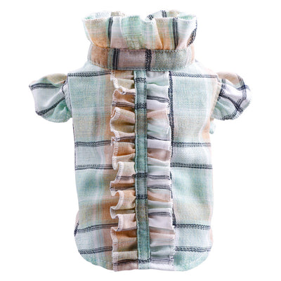 Camisa Fresca de Cuadros para Gatos - Ropa Ligera de Verano - Image 3