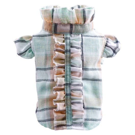 Camisa Fresca de Cuadros para Gatos - Ropa Ligera de Verano - Image 3