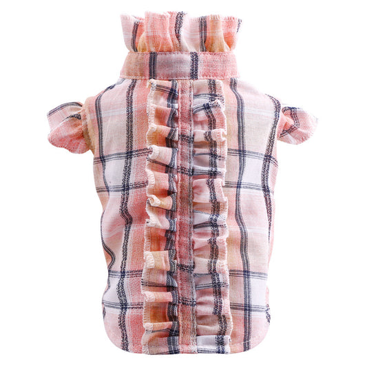 Camisa Fresca de Cuadros para Gatos - Ropa Ligera de Verano - Image 5