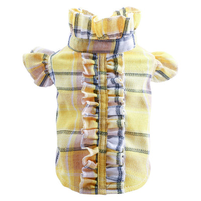 Camisa Fresca de Cuadros para Gatos - Ropa Ligera de Verano - Image 4