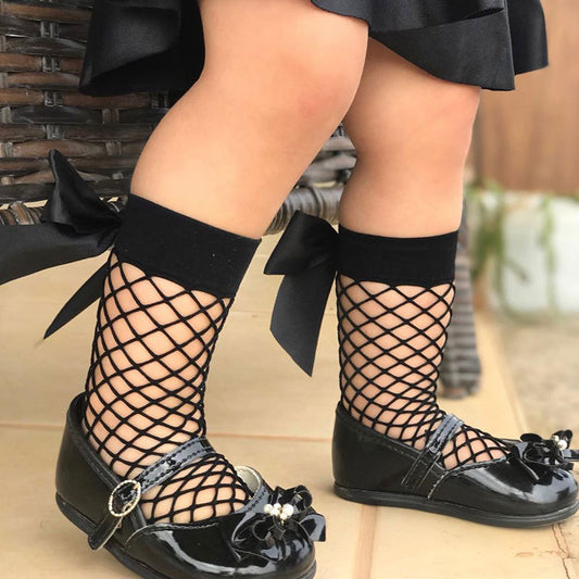 Calcetines de Algodón con Moño para Niñas Transpirables Reforzados 1-5 Años - Image 2