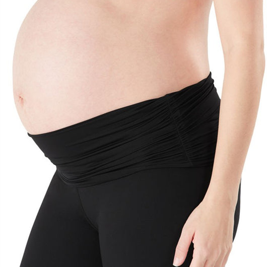 Leggins de Maternidad con Pliegues en Cintura de Algodón Colorido - Image 5