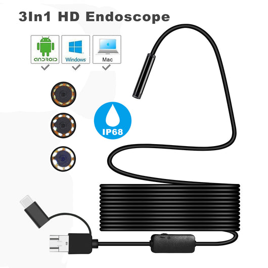 Endoscopio USB Tipo-C 3 en 1 para Android y Dispositivos Móviles - Image 4