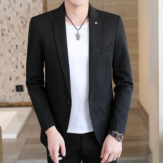 Blazer Slim Fit Coreano Casual Moderno para Hombre - Image 5
