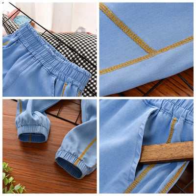 Pantalones Jeans Frescos para Niños - Tencel Algodón Puro, Protección Antimosquitos - Image 4