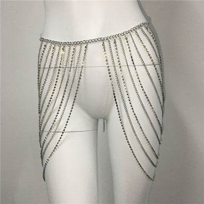 Cadena de Cintura Metálica con Diamantes para Fiestas y Carnavales - Image 9