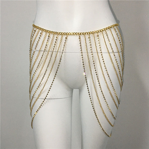 Cadena de Cintura Metálica con Diamantes para Fiestas y Carnavales - Image 2