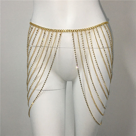 Cadena de Cintura Metálica con Diamantes para Fiestas y Carnavales - Image 2