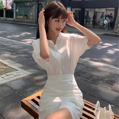 Falda Irregular Elegante de Cintura Alta