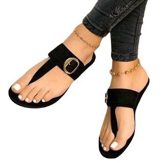 Sandalias y Pantuflas Planas Trendy Talla Grande - Estilo Europeo y Americano