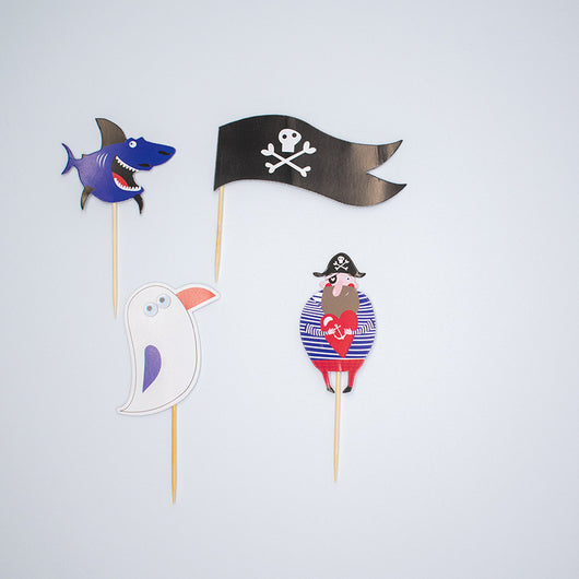 Kit Completo de Decoración Desechable Temática Pirata - Image 12