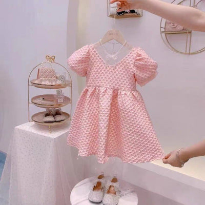 Vestido Princesa Niña Coreano Manga Corta - Diseño Elegante para Fiestas y Cumpleaños - Image 5