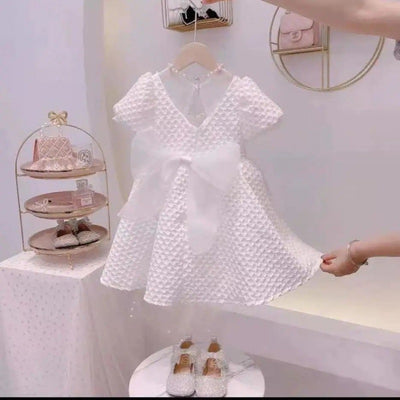 Vestido Princesa Niña Coreano Manga Corta - Diseño Elegante para Fiestas y Cumpleaños - Image 3
