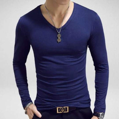 Camiseta Manga Larga Cuello V para Hombre - Image 4
