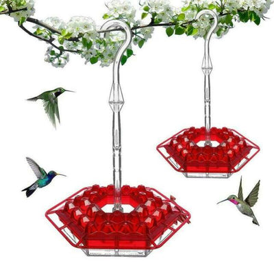 Comedero Hexagonal para Pájaros Silvestres con Diseño Floral - Image 8