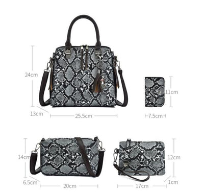 Bolso de Hombro Patrón Serpiente - Cartera Diagonal Versátil - Image 7