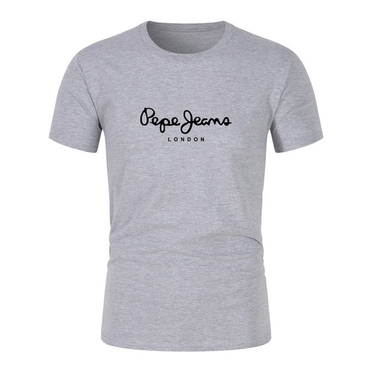 Camiseta Estampada de Manga Corta Unisex para Verano