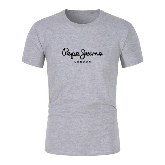 Camiseta Estampada de Manga Corta Unisex para Verano