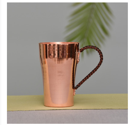Taza de Cobre Rojo Artesanal Premium - Vaso Personalizado para Cerveza y Bebidas