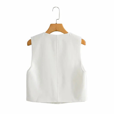 Chaleco Escote V Estilo Europeo Verano - Diseño Moderno - Image 2