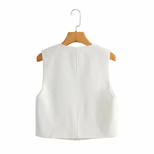 Chaleco Escote V Estilo Europeo Verano - Diseño Moderno - Image 2