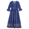 Vestido Denim con Escote en V y Detalle de Corbata