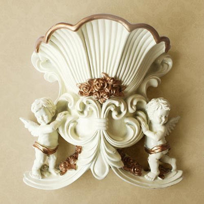 Decoración de Pared Ángeles Dobles Estilo Europeo con Jarrón Simulado para Sala de Estar - Image 20