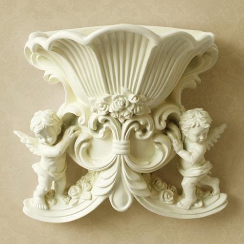 Decoración de Pared Ángeles Dobles Estilo Europeo con Jarrón Simulado para Sala de Estar - Image 10