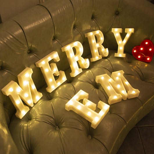 Letras y Números LED Luminosos para Decoración - Lámpara de Batería Romántica - Image 96